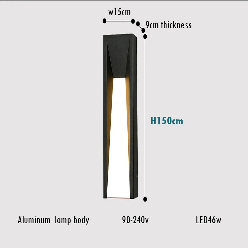 Modern Black Outdoor Wall Sconce for Entryways