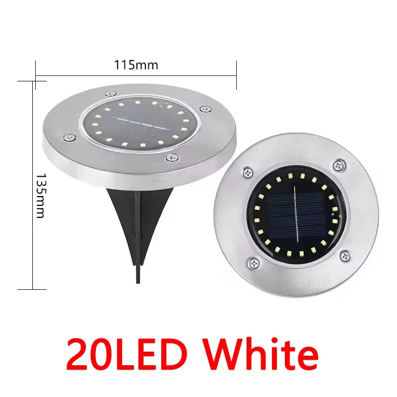 Solar Underground Disk Lights for Pathways and Lawns