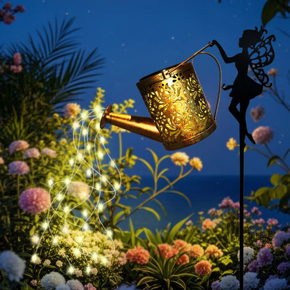 Solar Watering Can String Lights for Garden Decor