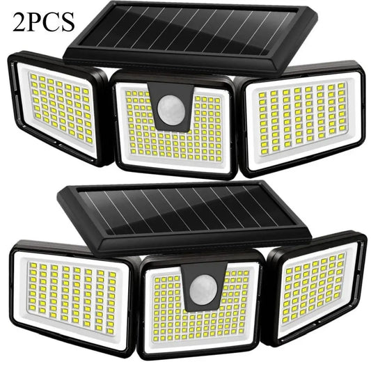 Triple-Head Solar Motion Sensor Security Light