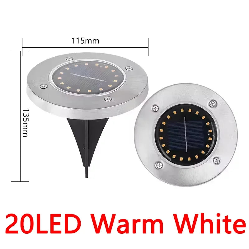 Solar Underground Disk Lights for Pathways and Lawns