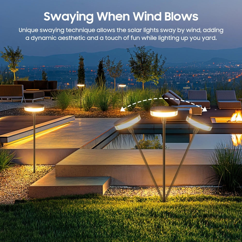 Solar Swaying Pathway Lights for Yard Decor