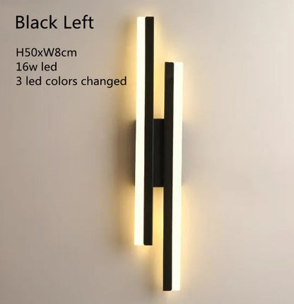 LED Bedroom Wall Sconce Copper Acrylic Living Room Lamp