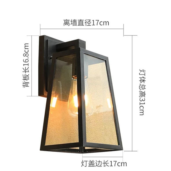 European Outdoor Wall Lantern for Courtyard Lighting