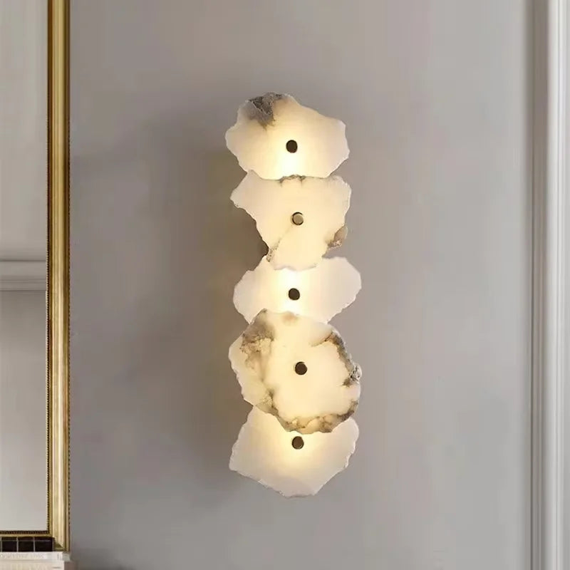 Luxury Marble Stone Wall Lamp for Modern Interiors