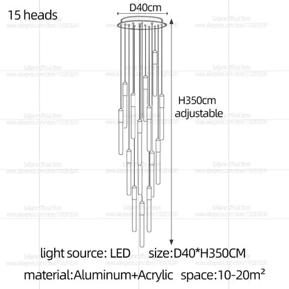 Modern Cylindrical LED Pendant Light for Dining Rooms
