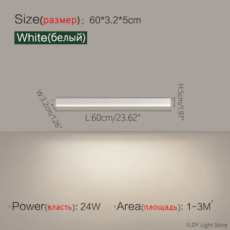 Minimalist LED Strip Ceiling Light for Modern Interiors