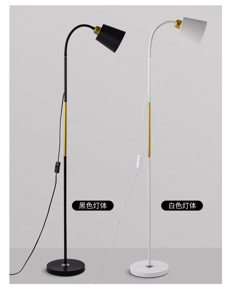 Adjustable LED Floor Lamp – Minimalist Iron Standing Reading Light