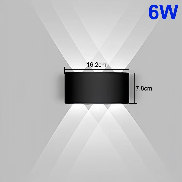 Top and Bottom Shine LED Wall Lamp Waterproof outdoor Light