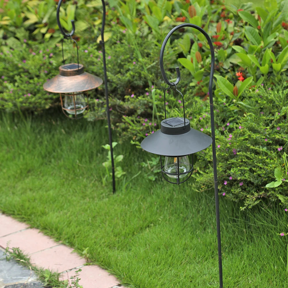 Vintage Solar Camping Lantern for Outdoor Decor