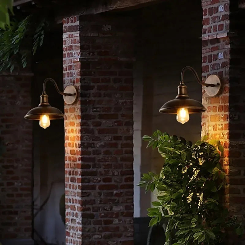 Retro Waterproof Outdoor Wall Light for Garden Entrances