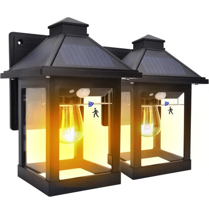 Solar Motion Sensor Wall Lanterns for Outdoor Security