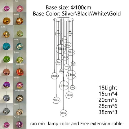 Nordic Lava LED Pendant Kitchen and Living Room Ceiling Lamp