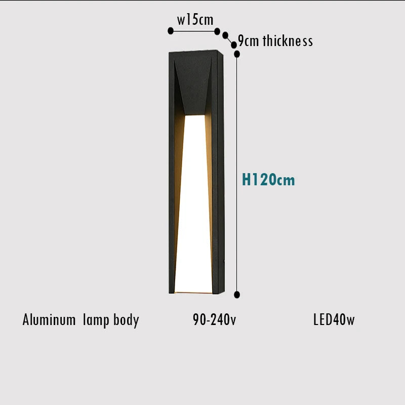 Modern Black Outdoor Wall Sconce for Entryways