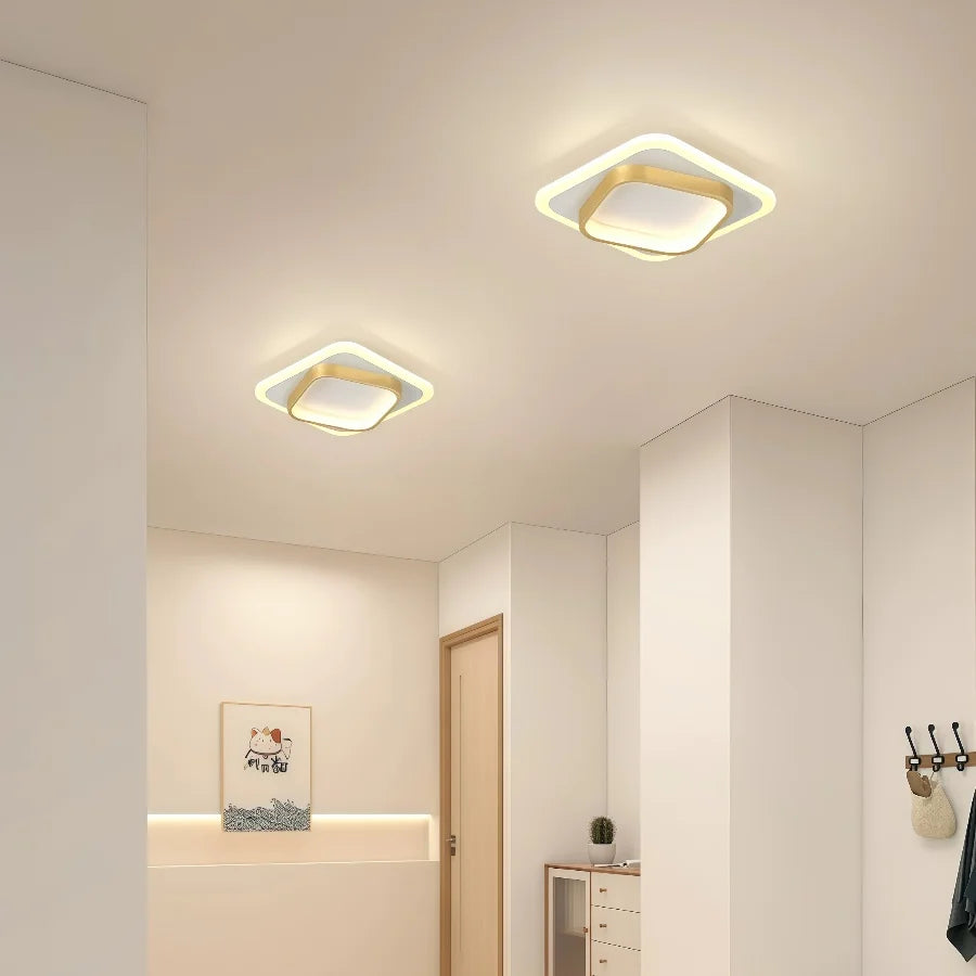 Nordic Gold LED Ceiling Light Modern Hallway Lighting