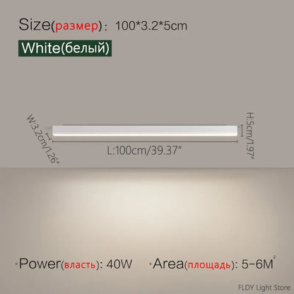 Minimalist LED Strip Ceiling Light for Modern Interiors