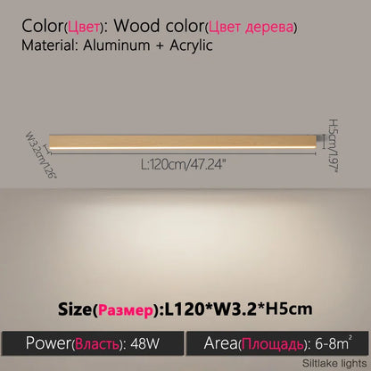 Modern Long Strip Ceiling Light for Kitchens and Hallways