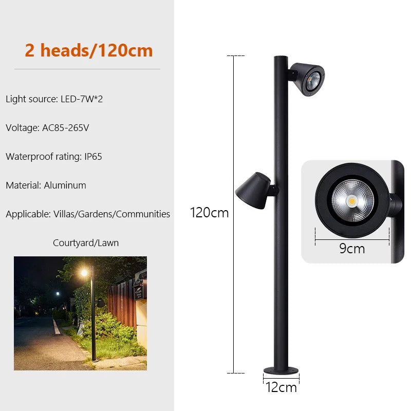 Rotating Outdoor LED Spotlight for Landscape Lighting