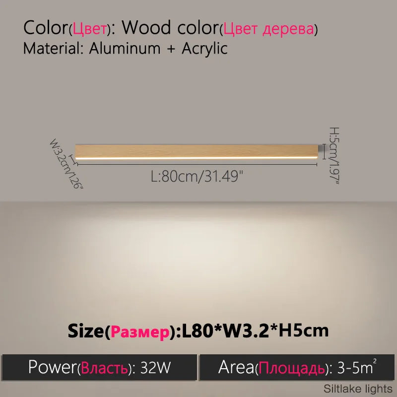 Modern Long Strip Ceiling Light for Kitchens and Hallways