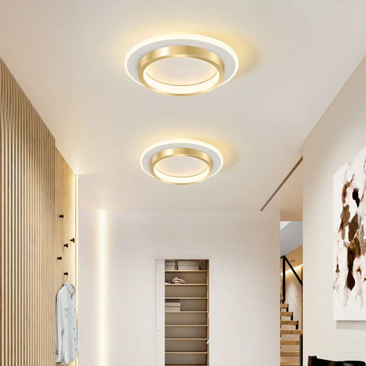 Nordic Gold LED Ceiling Light Modern Hallway Lighting