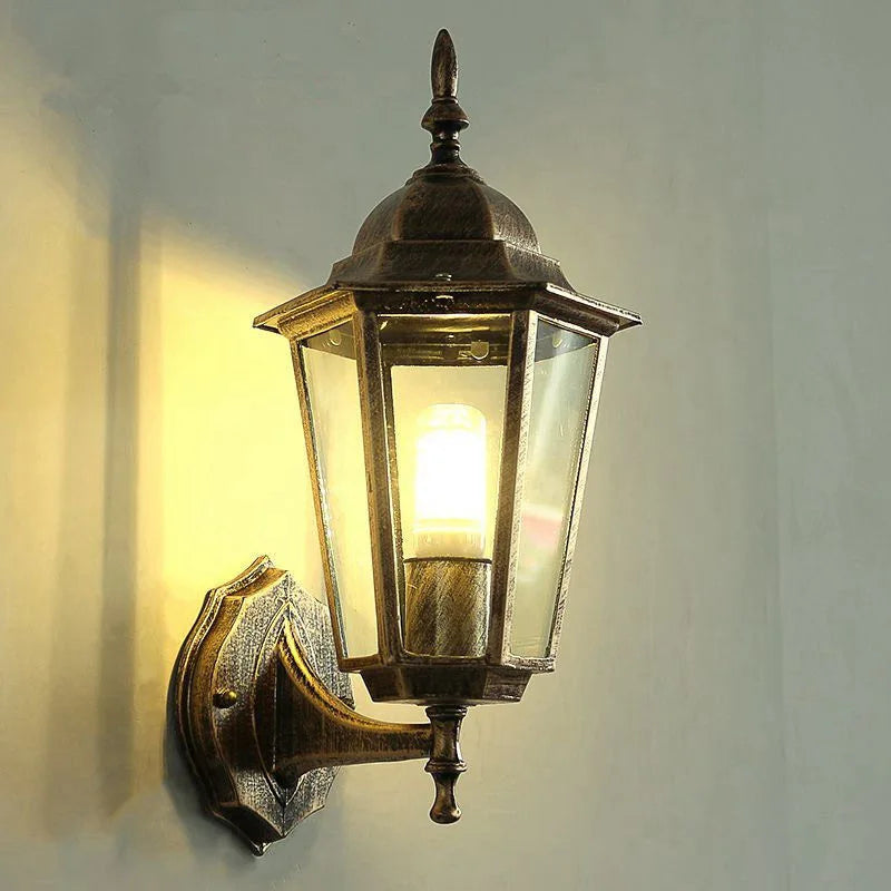 Vintage Waterproof Outdoor Wall Lantern for Porches
