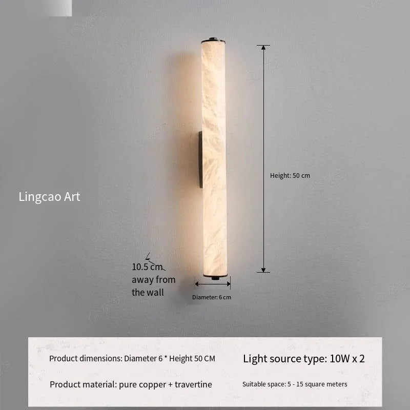 Luxury Marble Texture Wall Lamp for Modern Interiors
