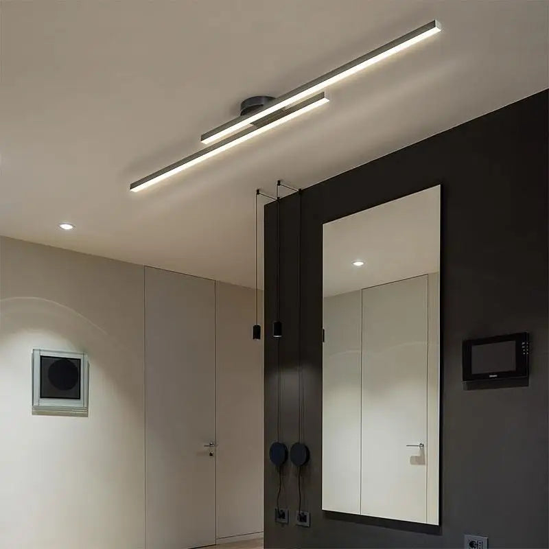 Long Aluminum LED Ceiling Light Modern Hallway Balcony Lighting
