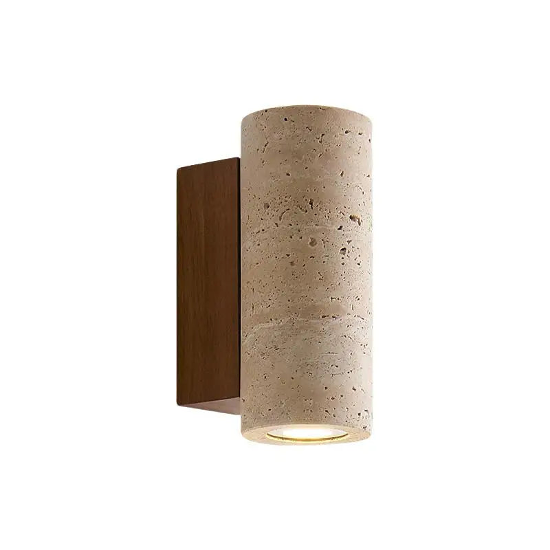 Wabi Sabi Travertine Wall Lamp for Cozy Bedrooms