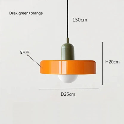 Nordic Glass Bauhaus Chandelier Dining Living Bedroom Pendant Lamp