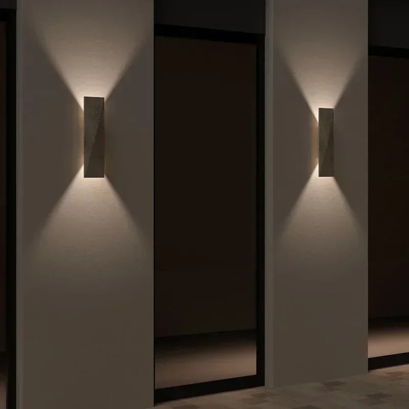 Japanese Travertine Stone Wall Light for Cozy Interiors