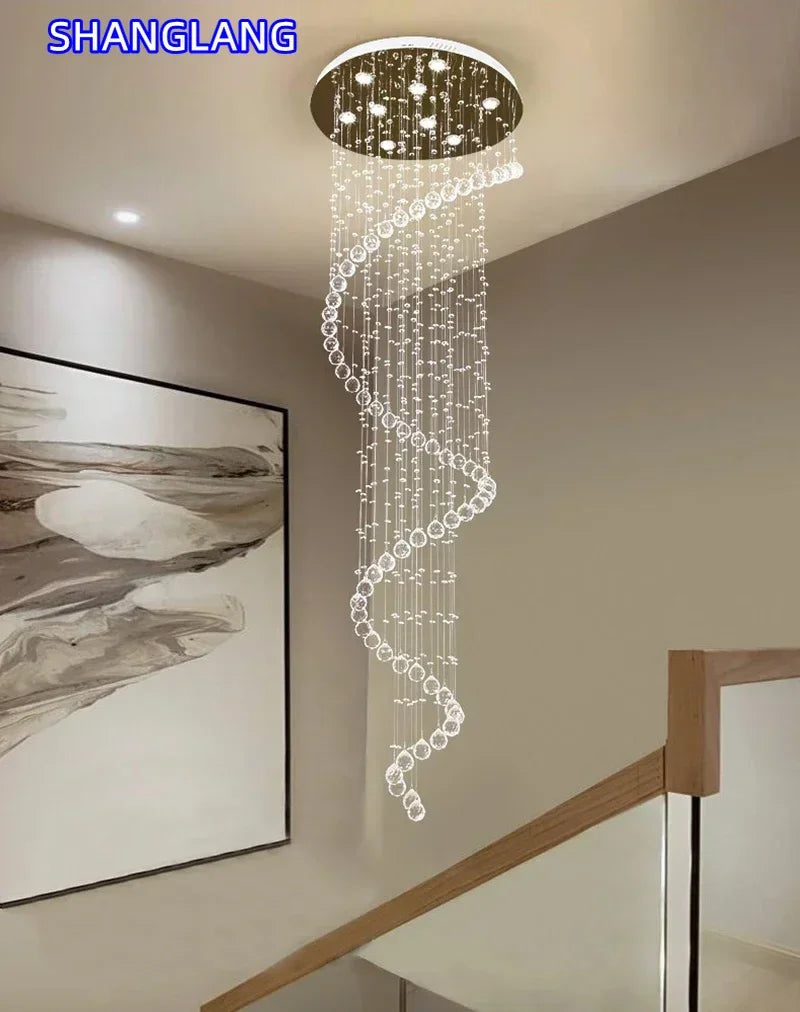 Luxury LED Staircase Chandelier for Modern Interiors