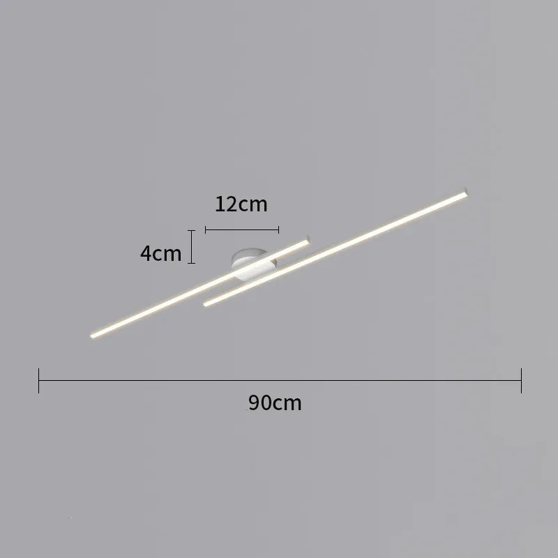 Long Aluminum LED Ceiling Light Modern Hallway Balcony Lighting