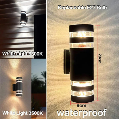 Outdoor LED Wall Sconce E27 Up Down Waterproof Porch Light