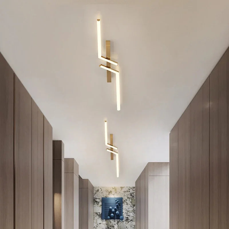 Modern LED Line Ceiling Light Living Room Dining Room Fixture