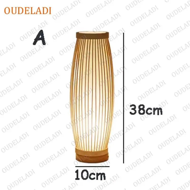 Japanese Bamboo Table Lamp – Zen Style Warm Bedside Lighting