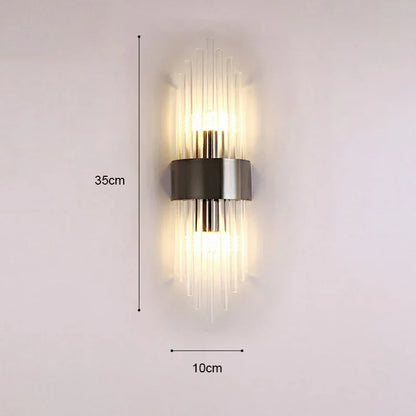 Luxury Gold LED Wall Lamp Modern Bedroom Living Room Light