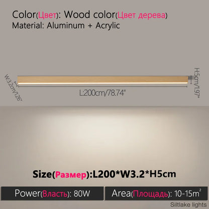 Modern Long Strip Ceiling Light for Kitchens and Hallways