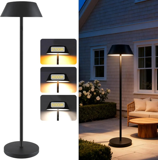 Solar Outdoor Floor Lamp for Patios and Decks