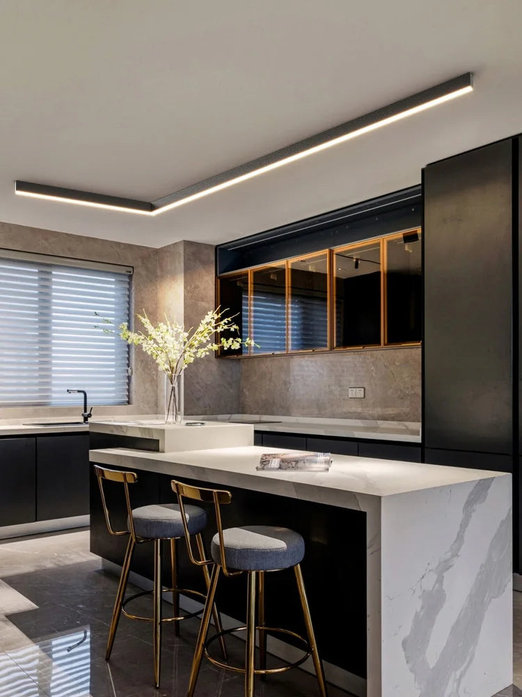 Minimalist LED Strip Ceiling Light for Modern Interiors