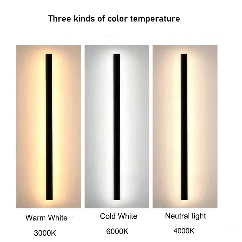 Modern Waterproof LED Wall Light for Garages and Patios