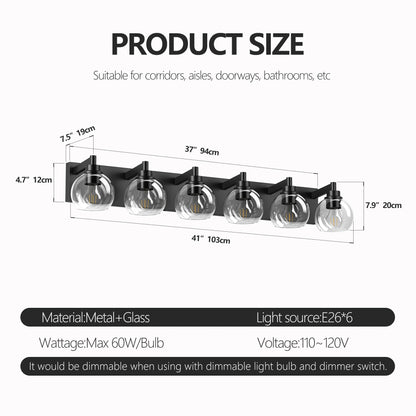 Modern Globe Vanity Light for Bathroom Mirrors