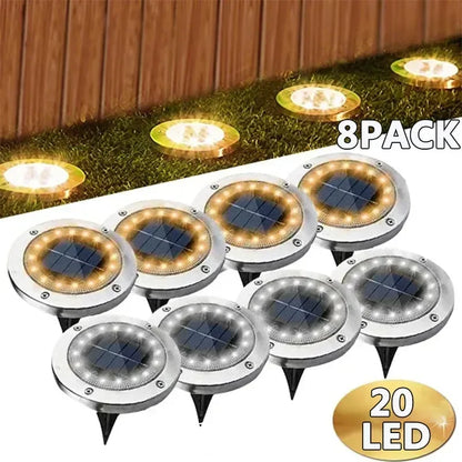 Solar Underground Disk Lights for Pathways and Lawns