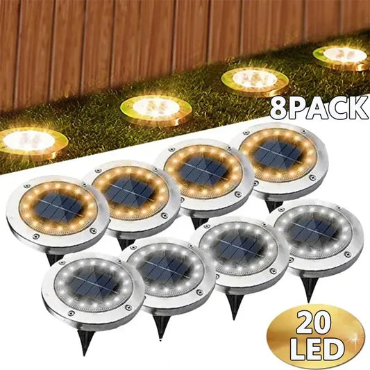 Solar Underground Disk Lights for Pathways and Lawns