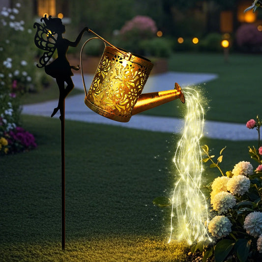 Solar Watering Can String Lights for Garden Decor