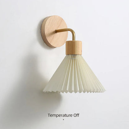 Nordic Wooden Wall Lamp for Cozy Bedrooms