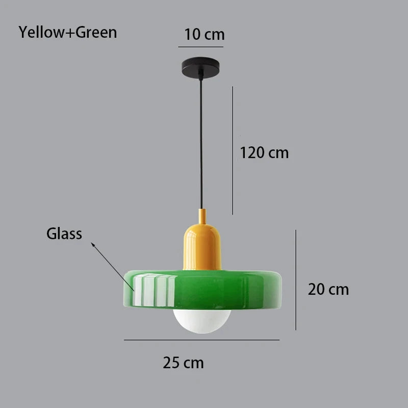 Nordic Glass Bauhaus Chandelier Dining Living Bedroom Pendant Lamp