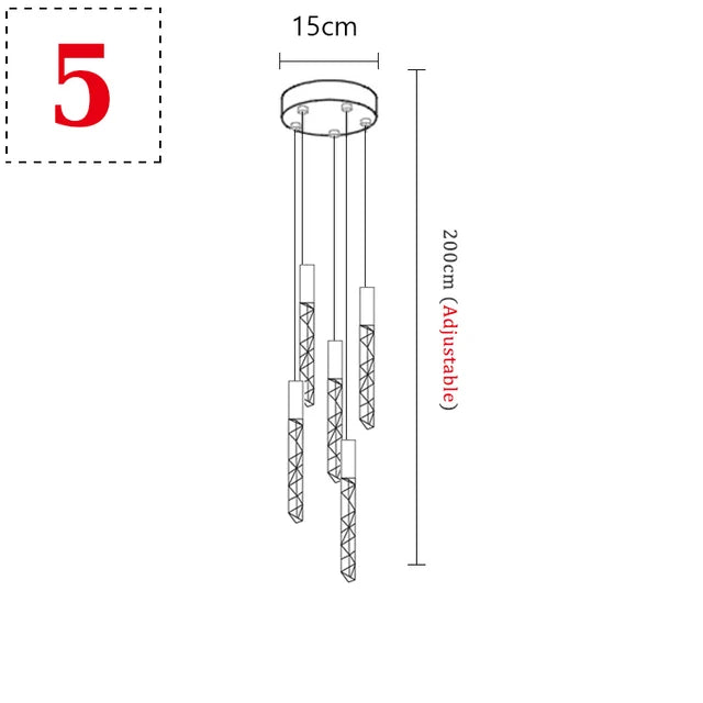 Spiral Crystal Staircase Chandelier for Luxury Interiors