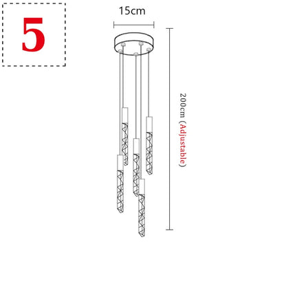 Spiral Crystal Staircase Chandelier for Luxury Interiors
