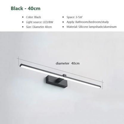LED Bathroom Mirror Light Waterproof Makeup Wall Lamp