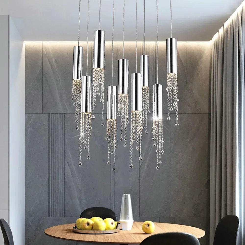 Luxury Crystal Staircase Chandelier for Grand Entrances